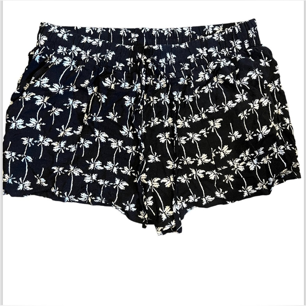 Joe B by Joe Benbasset‎ Black White Palm Tree Rayon Shorts Size Large